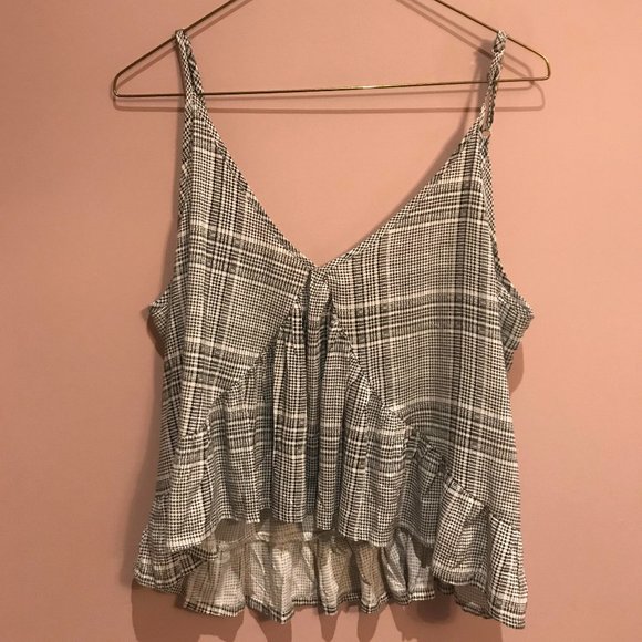 Flowy Plaid Tank Top - Picture 1 of 3